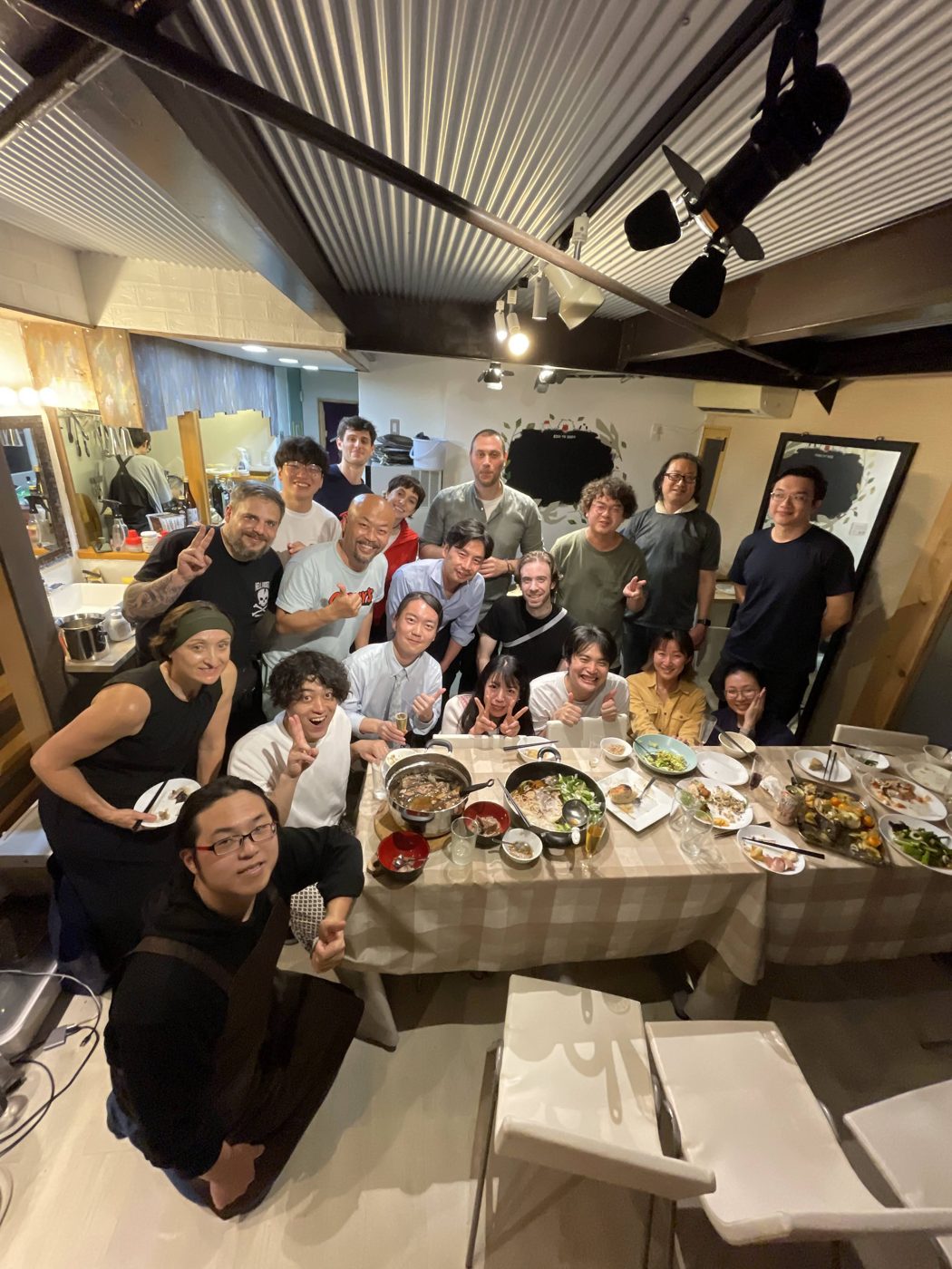 Residents, guests and past guests gathered at a Wednesday dinner