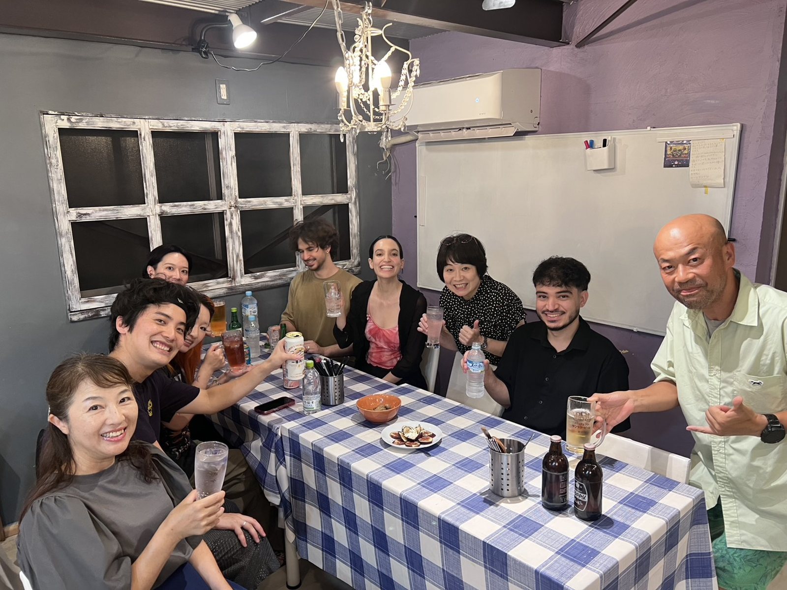 Dinner with the people who live at Canal Palace